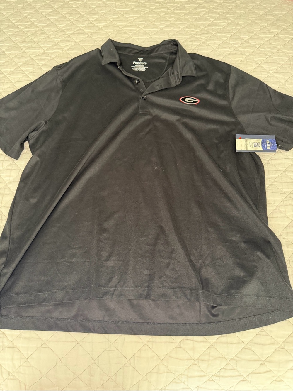 Fanatics Black Polo with Georgia 'G' Chest Logo
